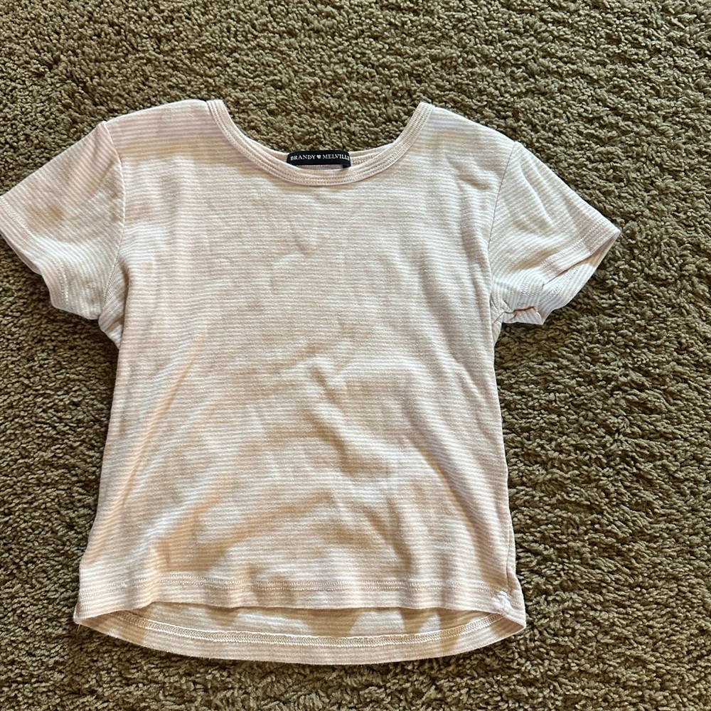Brandy Melville White Short Sleeve T-Shirt